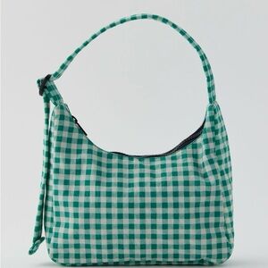Green Checkered Shoulder Bag